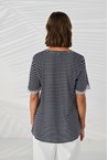 VISTA TOP - indigo/off